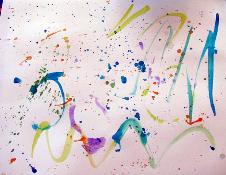 Splatter painting for preschoolers