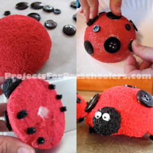 how to make Styrofoam ladybugs