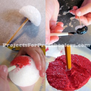 how to make a Styrofoam ladybug