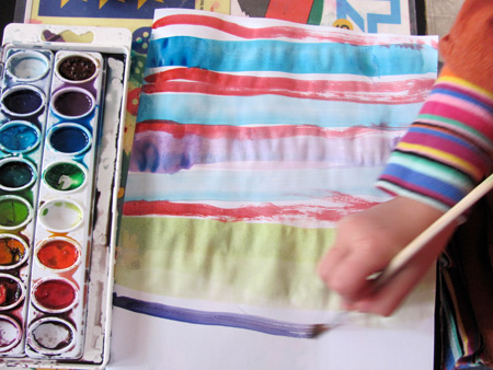 painting patterns with watercolors