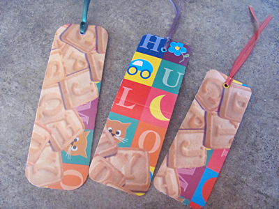 Alphabet cookie bookmarks