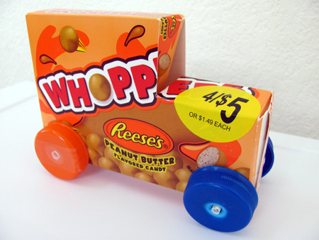 Make a candy box car Make a candy box car