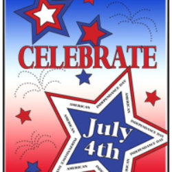Celebrate July 4th coloring page