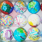 Decorated golf balls