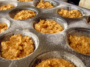 making cereal muffins