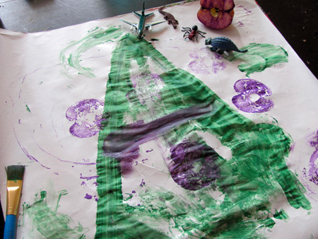 Painting the letter A Painting the letter A