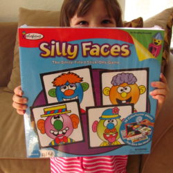 Play the Silly Faces game from Colorforms