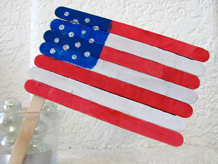 Popsicle stick American flag