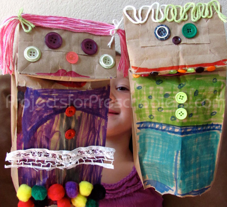 paper bag puppets paper bag puppets