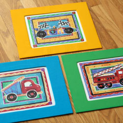 DIY matting kids art