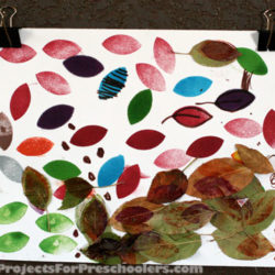 Stamp pad leaf art