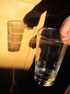 playing with light and shadows - drinking glass