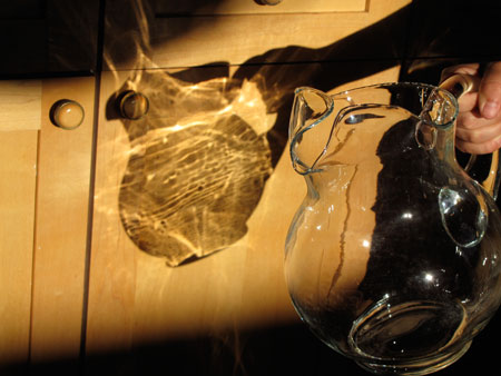 playing with shadows and glass - pitcher