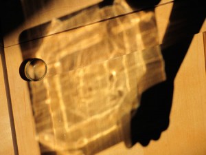 playing with shadows and glass - square plate
