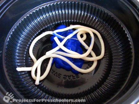 Spaghetti noodle in paint Spaghetti noodle in paint