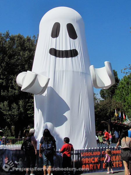 LEGOLAND California giant LEGO ghost for Halloween