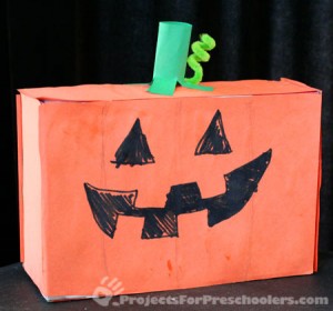 cardboard box Jack-o-lantern