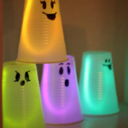 Cute glowing ghost for Halloween