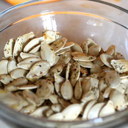 Making yummy pumpkin seeds