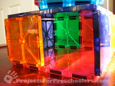 Box built using Magna-Tiles Box built using Magna-Tiles