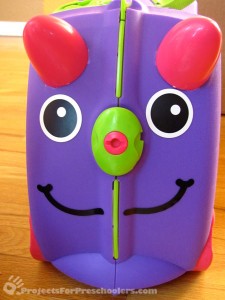 Cute face on the Trunki with stickers