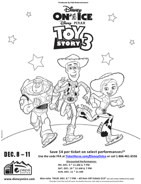 Toy Story 3 on Ice coloring page