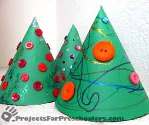 Paper cone Christmas Trees