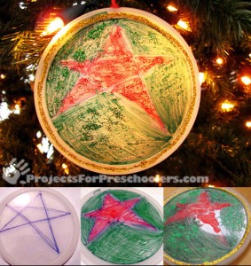 Plastic lid ornaments