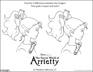 Arrietty Activity Page