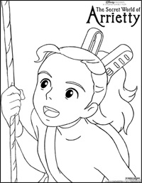 Arrietty Coloring Page Arrietty Coloring Page
