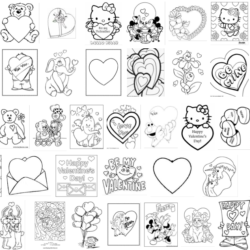 Valentine’s Day coloring pages