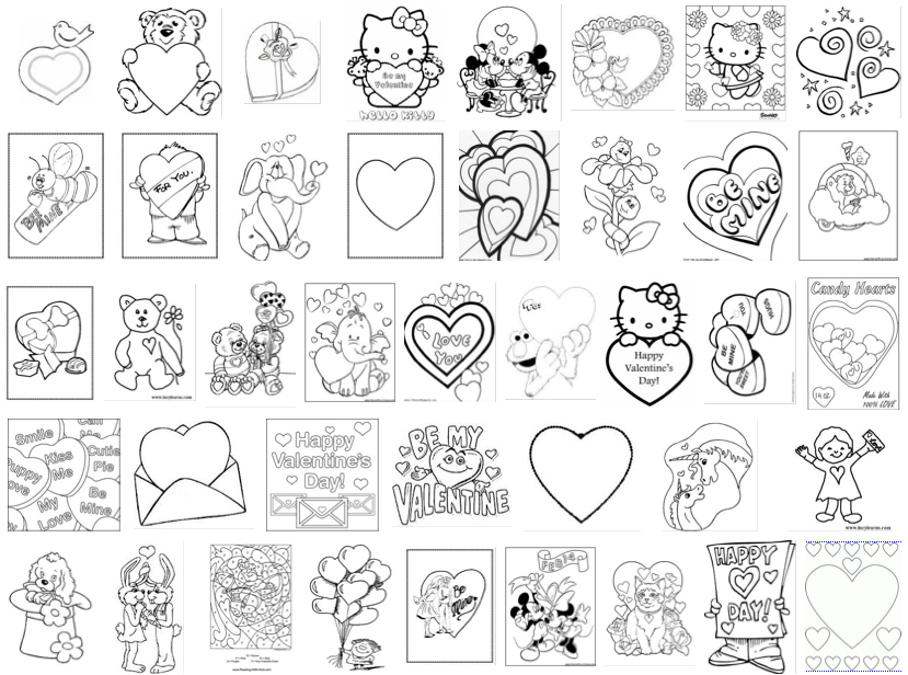 Valentine's Day coloring pages