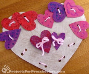 DIY Heart threading card