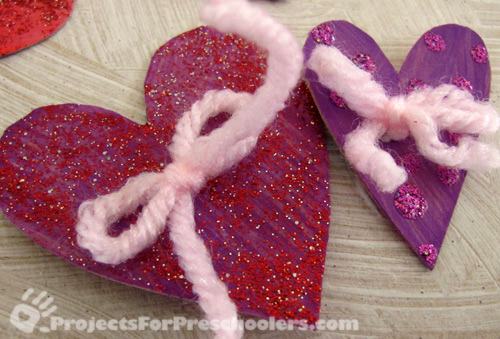 Add extra embellishments to the hearts if you'd like
