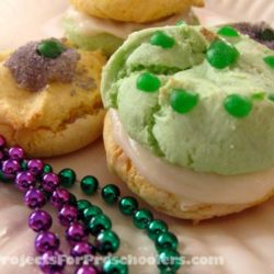 Mardi Gras cake mix cookies