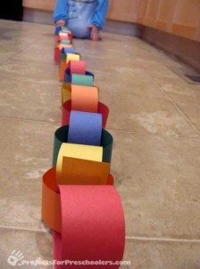 Rainbow paper chain