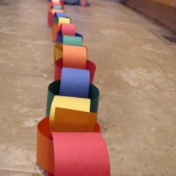 Rainbow paper chain