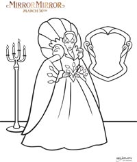Mirror Mirror evil queen coloring page Mirror Mirror evil queen coloring page