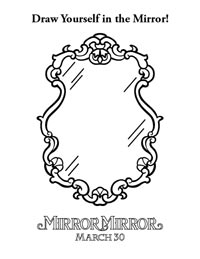 Mirror Mirror magic mirror coloring page