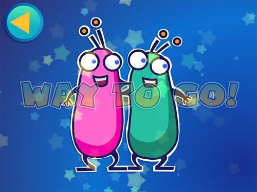 Alien Buddies dot-to-dot friends puzzle completed