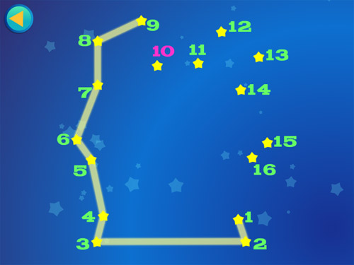 Alien Buddies ipad dot-to-dot game