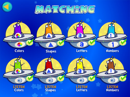 8 different Alien Buddies matching games for preschoolers 8 different Alien Buddies matching games for preschoolers