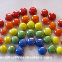 Counting and color with mosaic gems and a rainbow