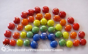 Make a rainbow with mosaic gems