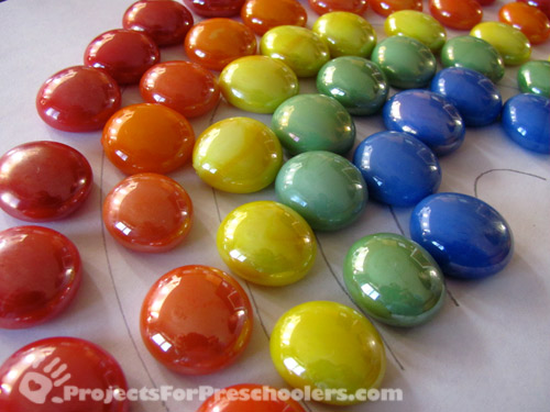 A rainbow of mosaic gems