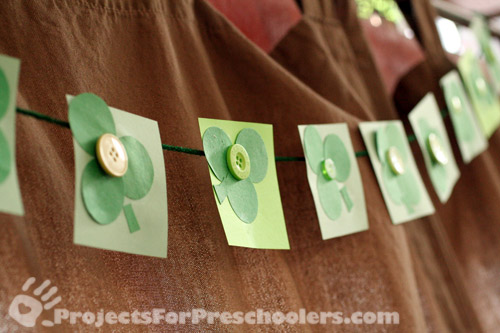 Shamrock and 4 Leaf Clover Garland