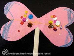 Make a butterfly with heart shaped wings