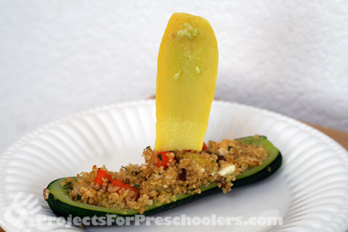 Zucchini veggie boats Zucchini veggie boats