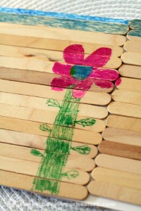 Coloring on popsicle sticks