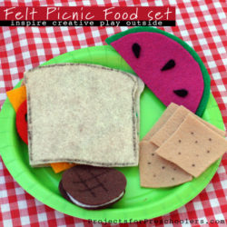 Pretend picnic, Make a felt picnic food play-set